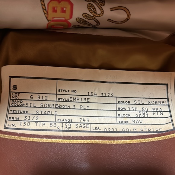 🤠👀DOBBS WEST vintage EMPIRE style western bull rider cattlemen hat fur felt.👀 - Picture 5 of 11